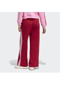 Sporthose adidas Sportswear "HOUSE OF TIRO WIDE LEG", Damen, Gr. XS, N-Gr, rot (active maroon, clear pink, normal, gr.), Obermaterial: 53% Baumwolle, 47% Polyester, Hosen Sporthose, sportlicher Stil, f&uuml;r Training und Freizeit, mit Kordelverschluss