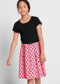 bonprix Rochie din jerse, cu bumbac organic, negru, 152/158