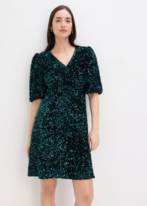 bonprix Paillettenkleid, gr&uuml;n, Gr.48/50 (XL), Feminines Kleid mit hochwertigen Pailletten, aus Samt