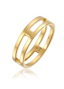 Silberring Kuzzoi "Ring Herren Bandring Steg Massiv 925 Silber" Gr. 60, gold, Fingerringe, Herren, 60, Silber 925 (Sterlingsilber), Silberring