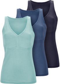 w&auml;schepur Damer Bh-linne utan bygel marin + jeansbl&aring; + mint Gr&ouml;&szlig;e 42