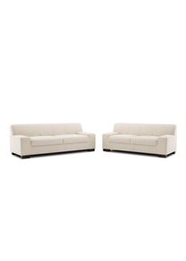 Polstergarnitur OTTO HOME "Faxe aus 2-Sitzer und 3-Sitzer", creme, H:74cm T:85cm, 100% Polyester, Sitzm&ouml;bel-Sets, Polstergarnitur, aus pflegeleichtem, weichem Bezugsstoff
