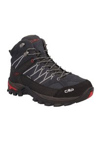 Wanderschuh CMP "RIGEL MID WP TREKKING SHOES", Herren, Gr. 47, titanio, ferrari, Leder, Schuhe Wanderschuh, wasserdicht