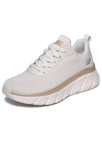 Sneaker Skechers "BOBS B FLEX HI-FLYING HI", Damen, Gr. 41, beige (wei&szlig;, goldfarben), Textil, Schuhe Sneaker, Trainingsschuh, Schn&uuml;rschuh, Freizeitschuh in veganer Verarbeitung