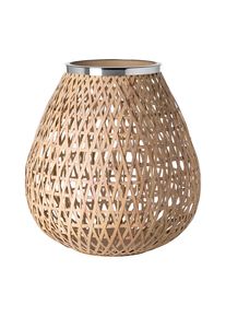 Windlicht Fink "SHONA", natur, silberfarben, B:33cm H:34,5cm &Oslash;:33cm, Eisen, Kerzenhalter, Windlicht
