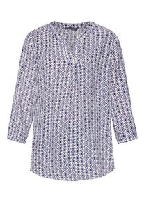 Schlupfbluse Betty Barclay "Schlupfbluse mit 3/4 Arm", Damen, Gr. 48, blau (rot, blau), Obermaterial: 100% Viskose CV., Blusen Schlupfbluse