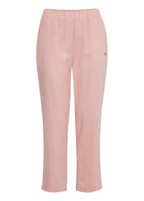 Leinenhose oxmo "Leinenhose OXAlfa", Damen, Gr. 36, N-Gr, rosa (coral cloud), Obermaterial: 55% Leinen LI. 45% Viskose CV., Hosen Leinenhose