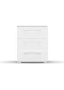 Nachtkommode Rauch "Nachttisch Nachtkonsole Nachtschrank SKAT PURE", wei&szlig; (alpinwei&szlig;), B:40cm H:61cm T:42cm, Holzwerkstoff, Sideboards, Nachtkommode, mit 3 Schubladen in puristischem Design MADE IN GERMANY