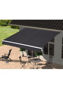 Gelenkarmmarkise Konifera "Costa Brava", grau (anthrazit), B:500cm, Polyester, Markisen, Gelenkarmmarkise, Breite/Ausfall: 500 x 300 cm, Neigungswinkel verstellbar