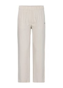 Leinenhose oxmo "Leinenhose OXAlfa", Damen, Gr. 40, N-Gr, grau (cement), Obermaterial: 55% Leinen LI. 45% Viskose CV., Hosen Leinenhose