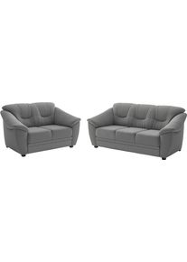 Sit & More Polstergarnitur SIT & MORE "Savona", grau (anthrazit), H:90cm T:90cm, Sitzm&ouml;bel-Sets, Polstergarnitur, Set: 2- & 3er-Sofa, mit Federkern