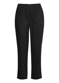 Leinenhose oxmo "Leinenhose OXAlfa", Damen, Gr. 40, N-Gr, schwarz, Obermaterial: 55% Leinen LI. 45% Viskose CV., Hosen Leinenhose