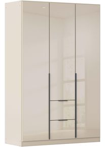Dreht&uuml;renschrank OTTO HOME "Kleiderschrank Kleiderschr&auml;nke Schrank Garderobe AGORDO mit Glasfront", beige, glas beige (champagner), B:136cm H:210cm T:54cm, Holzwerkstoff, Schr&auml;nke, Dreht&uuml;renschrank, mit Au&szlig;enschubk&auml;sten, in 7 Breiten und 2 H&ouml;hen MADE IN GERMANY