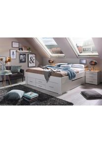 Bett Rauch "Scala", wei&szlig;, B:165cm H:60cm L:207cm, Betten, Bett, mit Schubk&auml;sten in 3 Varianten