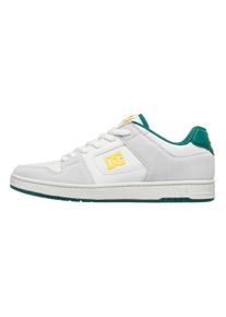 Skateschuh DC Shoes "Manteca 4 S", Herren, Gr. 7,5(40), wei&szlig; (sanftes wei&szlig;, dunkelgr&uuml;n), Obermaterial:53.02% Leder, 46.98% Synthetikmaterial., Schuhe Skateschuh
