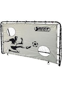Fu&szlig;balltor BEST Sporting "Fu&szlig;balltor mit Torwand 2 Schussl&ouml;cher", schwarz (schwarz, grau), Sport-Tore, Kinder, B/H/L: 180cm x 120cm x 60cm, 1 Stk., Fu&szlig;balltor, B:180cm H:120cm L:60cm