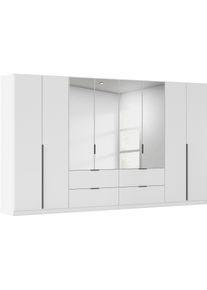 Dreht&uuml;renschrank OTTO HOME "Kleiderschrank Schrank Garderobe AGORDO mit Dekor- oder Hochglanzfront", alpinwei&szlig;, B:360cm H:210cm T:54cm, Holzwerkstoff, Schr&auml;nke, Dreht&uuml;renschrank, mit Au&szlig;enschubk&auml;sten, in 7 Breiten und 2 H&ouml;hen MADE IN GERMANY