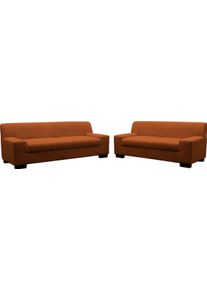 Polstergarnitur OTTO HOME "Faxe aus 2-Sitzer und 3-Sitzer", terra, H:74cm T:85cm, 90% Polyester, 10% Nylon, Sitzm&ouml;bel-Sets, Polstergarnitur, aus haustierfreundlichem Pet Friendly Cord