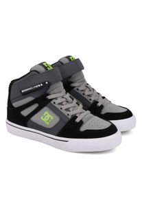 Sneaker DC Shoes "Pure High-Top EV", M&auml;dchen, Gr. 13,5(31), schwarz-wei&szlig; (schwarz, grau, grau), Obermaterial: Leder / Futter: Textil / Au&szlig;ensohle: Gummi., Schuhe Sneaker