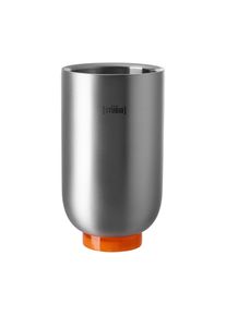 Weink&uuml;hler FINK STUDIO "ICE LOVE", grau, orange, B:12,3cm H:21cm T:12,3cm &Oslash;:12,3cm, Edelstahl, Eisk&uuml;bel, Weink&uuml;hler, in Geschenkverpackung