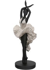 Dekofigur Gilde "Skulptur Ballerina Ballet schwarz H. 44 cm", schwarz, B:13,5cm H:44cm T:13,5cm &Oslash;:13,5cm, Kunstharz, Dekofiguren, Dekofigur