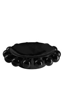 Dekoschale FINK STUDIO "HIGH BALL", schwarz, B:30cm H:7,5cm T:30cm &Oslash;:30cm, Porzellan, Dekoschalen, Dekoschale, in STUDIO Geschenkverpackung