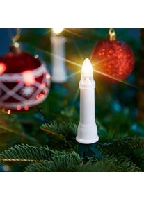 IC WINTERWORLD LED-Christbaumkerzen, gr&uuml;n, Flammen 30 Stk., Gesamtl&auml;nge 17,4m, Lichterketten, LED-Christbaumkerzen