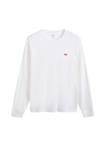 Levi's Sweatshirt LEVI'S "Sweatshirt LS Original Housemark Tee 1er Pack", Herren, Gr. M, wei&szlig;, Obermaterial: 100% Baumwolle CO., Sweatshirts Sweatshirt