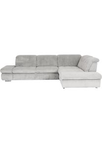 Ecksofa DIE PLANBAR "MP-IN17004 L-Form, Breite 323 cm, mit Federkern-Polsterung", grau, B:323cm H:84cm T:260cm, 88% Polyester, 12% Polyamid, Sofas, Ecksofa, inkl. Sitztiefenverstellung, wahlweise weitere Funktionen