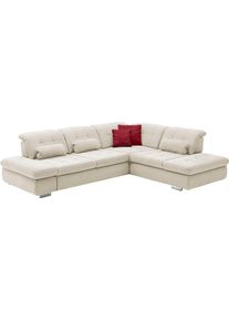 Ecksofa DIE PLANBAR "MP-IN17004 L-Form, Breite 323 cm, mit Federkern-Polsterung", natur, B:323cm H:84cm T:260cm, 100% Polyester, Sofas, Ecksofa, inkl. Sitztiefenverstellung, wahlweise weitere Funktionen