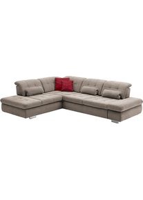 Ecksofa DIE PLANBAR "MP-IN17004 L-Form, Breite 323 cm, mit Federkern-Polsterung", mandel, B:323cm H:84cm T:260cm, 100% Polyester, Sofas, Ecksofa, inkl. Sitztiefenverstellung, wahlweise weitere Funktionen