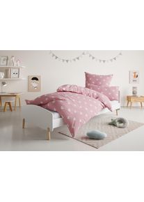 Kinderbettw&auml;sche OTTO HOME "CUDDLEE", rot (herzen), B/L: 135cm x 200cm, 1 Stk., 1 Stk., Renforc&eacute;, B/L: 80cm x 80cm, 2 Stk., Renforc&eacute;, Obermaterial: 100% Baumwolle, Bettw&auml;sche, Kinderbettw&auml;sche, in vielen Designs: Dino,Einhorn,Weltraum,Baustelle,Herz,Trecker,Safari