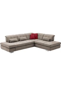 Ecksofa DIE PLANBAR "MP-IN17004 L-Form, Breite 323 cm, mit Federkern-Polsterung", mandel, B:323cm H:84cm T:260cm, 100% Polyester, Sofas, Ecksofa, inkl. Sitztiefenverstellung, wahlweise weitere Funktionen