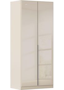Dreht&uuml;renschrank OTTO HOME "Kleiderschrank Kleiderschr&auml;nke Schrank Garderobe AGORDO mit Glasfront", beige (beige, glas beige (champagner)), B:91cm H:229cm T:54cm, Holzwerkstoff, Schr&auml;nke, Dreht&uuml;renschrank, durchdachte Innenausstattung, in 8 Breiten und 2 H&ouml;hen MADE IN GERMANY