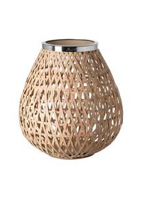 Windlicht Fink "SHONA", natur, silberfarben, B:26cm H:27,5cm &Oslash;:26cm, Eisen, Kerzenhalter, Windlicht