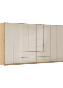 Dreht&uuml;renschrank OTTO HOME "Kleiderschrank Kleiderschr&auml;nke Schrank Garderobe AGORDO mit Glasfront", eiche artisan, glas champagner, B:360cm H:229cm T:54cm, Holzwerkstoff, Schr&auml;nke, Dreht&uuml;renschrank, mit Au&szlig;enschubk&auml;sten, in 7 Breiten und 2 H&ouml;hen MADE IN GERMANY