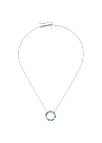 Collier "Collier mit Zirkonia und Kristallsteinen, Silber 925", bunt (mehrfarbig), Giorgio Martello MILANO, Halsketten, Damen, Silber 925 (Sterlingsilber), Collier