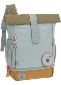 L&auml;ssig Kinderrucksack L&Auml;SSIG "Nature, Mini Rolltop Backpack, Light Blue", M&auml;dchen, Gr. B/H/T: 23cm x 32,5cm x 11cm, blau (light blau), Polyester, Rucks&auml;cke Kinderrucksack, aus recycelten PET-Flaschen