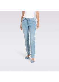 Stretch-Jeans MAC "Dream", Damen, Gr. 36, L&auml;nge 34, blau (aqua blau random wash34), Denim/Jeans, Obermaterial: 91% Baumwolle, 6% Polyester, 3% Elasthan, eng normal, Jeans Stretch-Jeans, mit Stretch f&uuml;r den perfekten Sitz