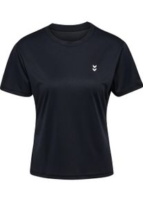 Trainingsshirt Hummel "HMLPULSE TRAINING W T-SHIRT S/S", Damen, Gr. XL, schwarz, Obermaterial: 100% Polyester, normal, Shirts Trainingsshirt, regul&auml;re Passform, atmungsaktives Interlock-Material