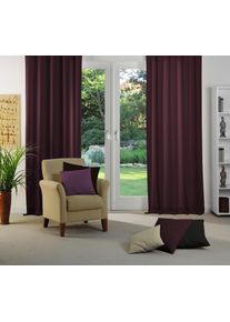 Vorhang WIRTH "Newbury" Gr. 4, lila (aubergine), B:130cm H:225cm, Jacquard, Baumwolle, Polyester, Gardinen, Vorhang