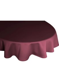 Tischdecke WIRTH "NEWBURY" Gr. 2, lila (aubergine), B:130cm L:190cm, Baumwolle, Polyester, Tischdecken, Tischdecke, oval