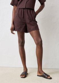 bonprix Femei Pantaloni scurți cu mătase, maro, 50