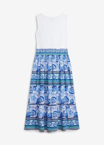 bonprix Sukienka z dżerseju 2 w 1, biały, 158