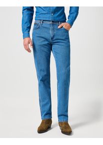 Straight-Jeans Wrangler "TEXAS", Herren, Gr. 44, L&auml;nge 34, blau (desert mirage), Denim/Jeans, Obermaterial: 99% Baumwolle, 1% Elasthan, straight fit lang, Jeans Straight-Jeans