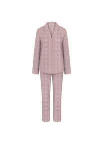Pyjama Triumph "Boyfriend Fit PW 03", Damen, Gr. 40, rosa (rot, light combination), Single Jersey, Obermaterial: 100% Viskose, bequem lang, V-Ausschnitt, Homewear-Sets Pyjama, bequem und stilvoll