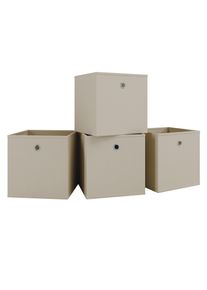 Faltbox Vcm "4er Set Faltbox Klappbox Aufbewahrungsbox Boxas", wei&szlig;, B:27cm T:27cm, Aufbewahrungsboxen, Faltbox