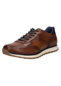 Slip-On Sneaker Bugatti, Herren, Gr. 41, braun (cognac used), Leder, used, Schuhe Slip-On Sneaker, Freizeitschuh, Halbschuh, Slipper mit Antik Finish
