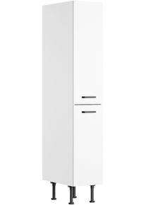 Apothekerschrank KOCHSTATION "KS-Paula", wei&szlig; (wei&szlig; matt, wei&szlig;), B:30cm H:176,6cm T:58,4cm, Schr&auml;nke, Apothekerschrank, 30 cm breit, 176 cm hoch, 2 Ausz&uuml;ge, 4 Ablagen
