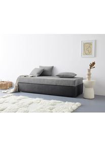 Polsterliege Maintal "Diana", grau (grau, anthrazit), B:83cm L:203cm, Komplettbetten, Polsterliege